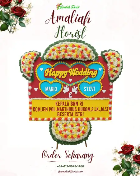 Papan Bunga Pernikahan Panang Enim